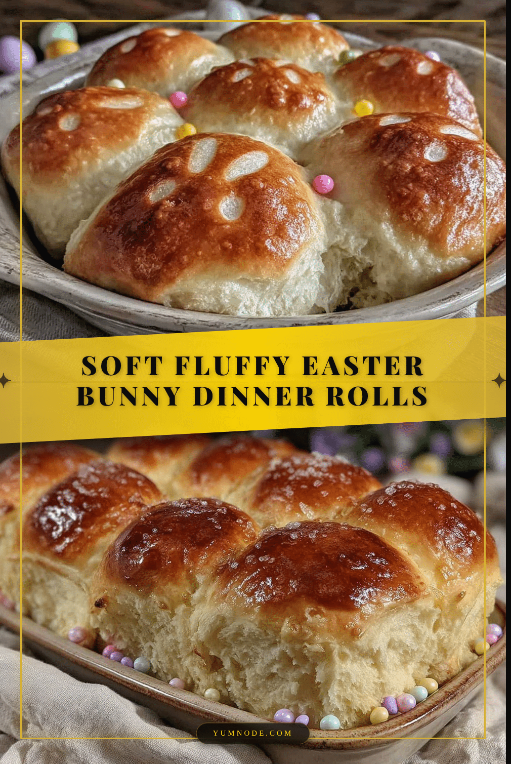 Fluffy Easter Bunny Dinner Rolls recipe