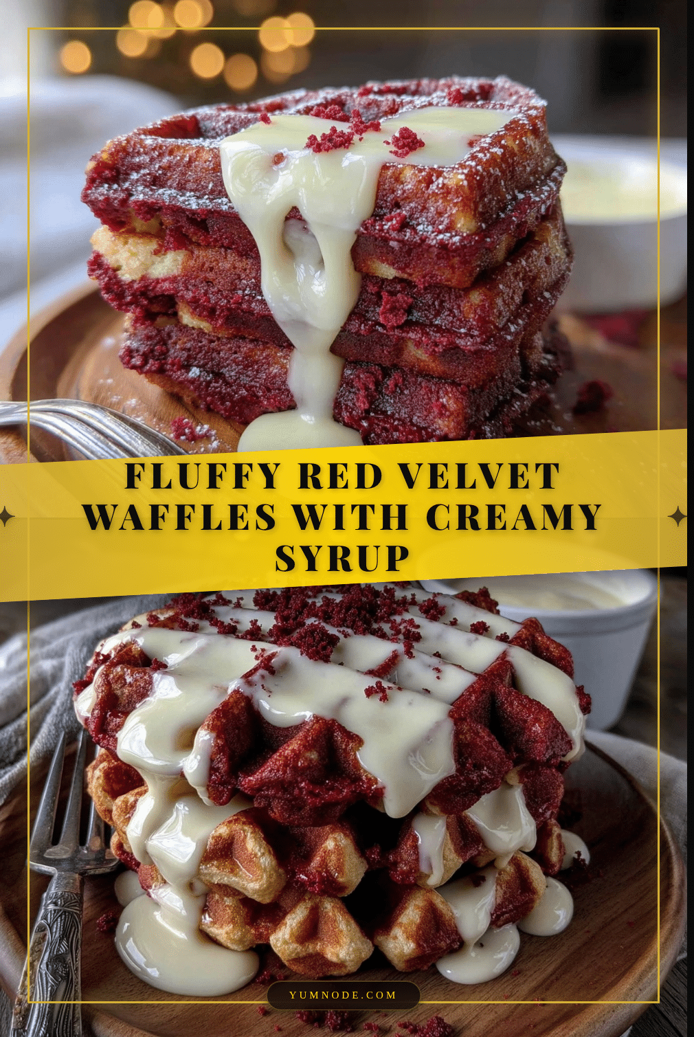 fluffy red velvet waffles recipe