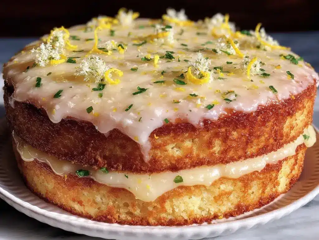 fresh elderflower cake - featured image