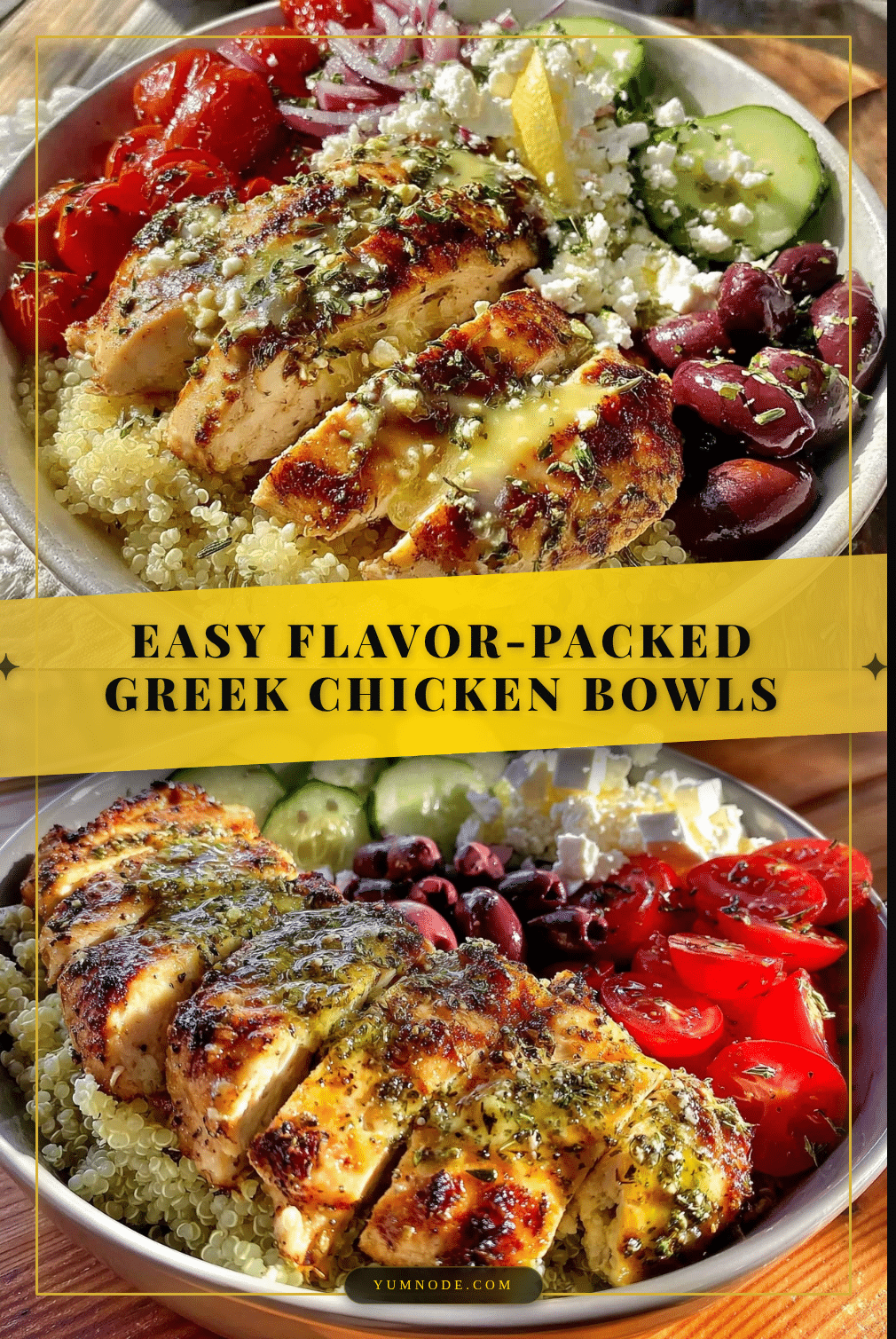 fresh greek chicken meal prep bowls recipe