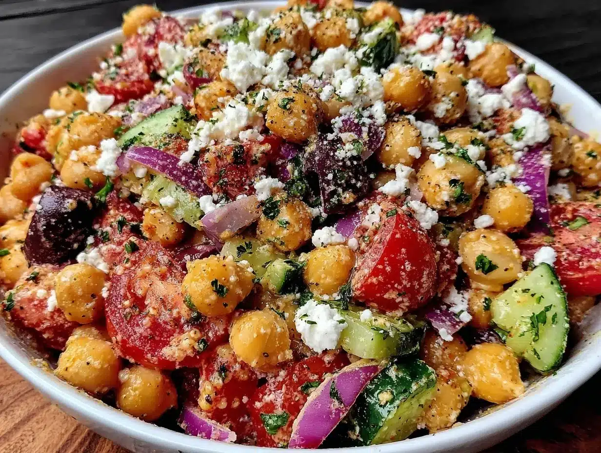 fresh mediterranean chickpea salad preparation steps