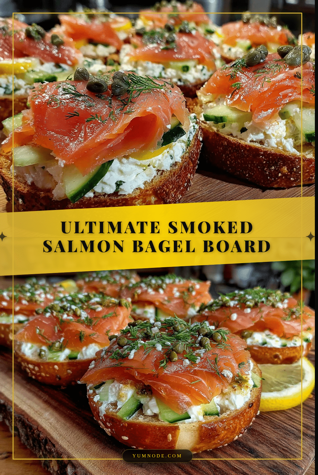 fresh smoked salmon bagel board recipe