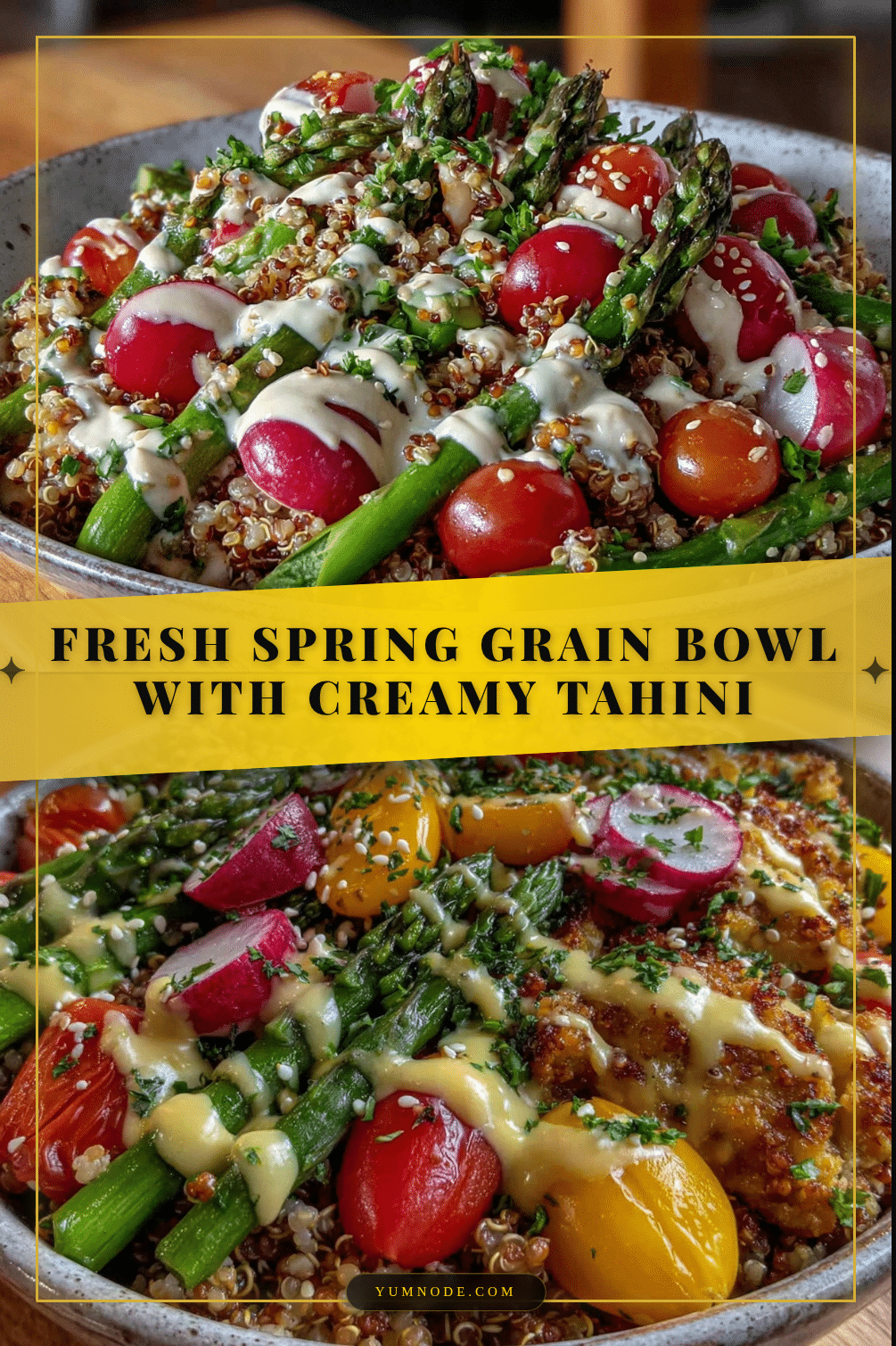 fresh spring grain bowl recipe