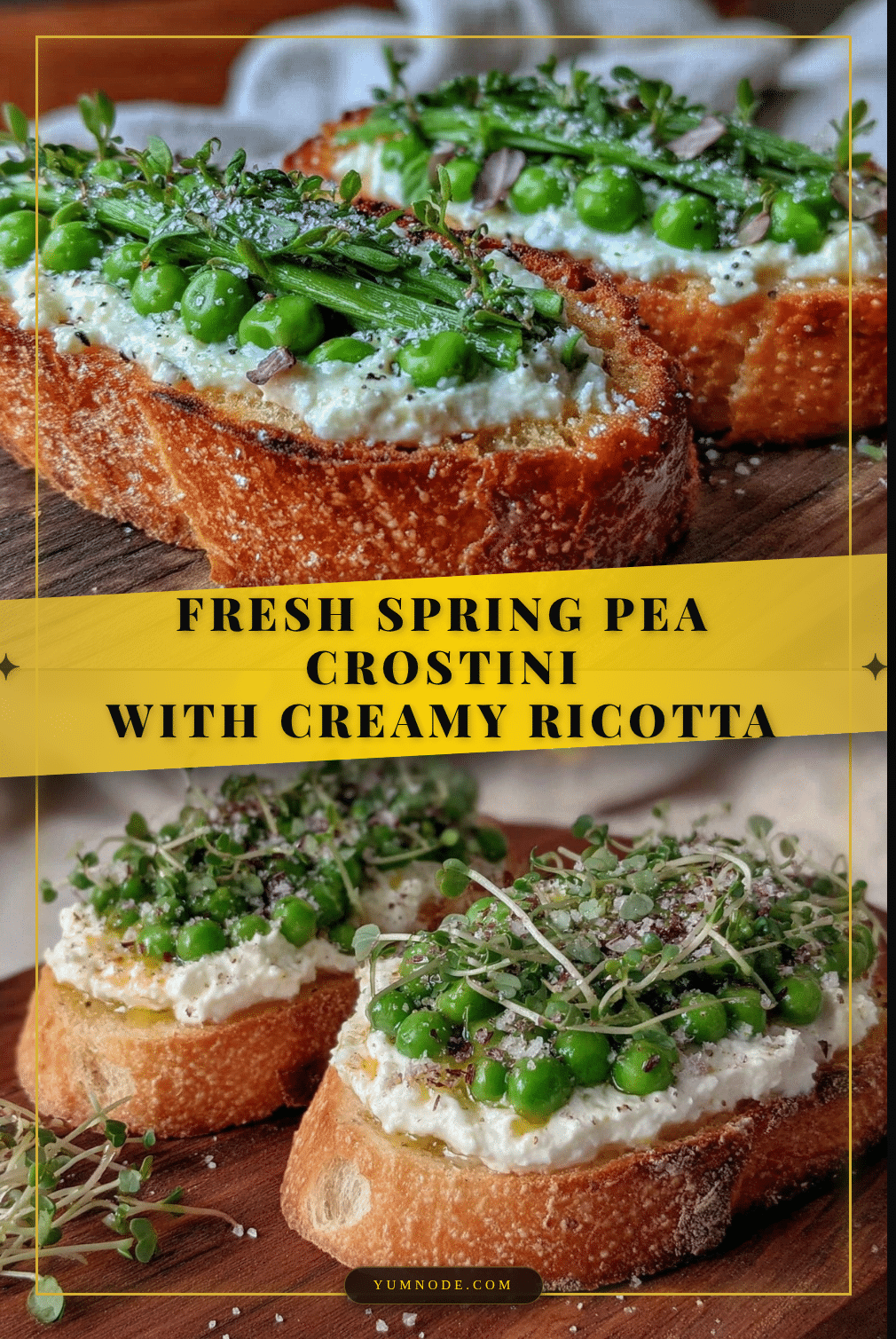 fresh spring pea crostini recipe