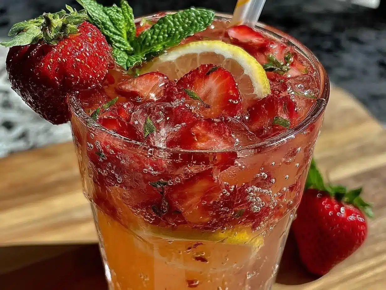 fresh strawberry lemonade recipe preparation steps