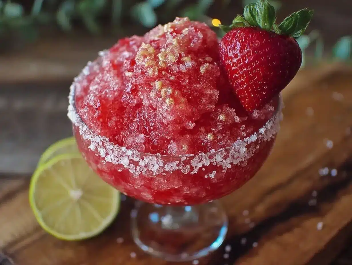 frozen strawberry margarita preparation steps