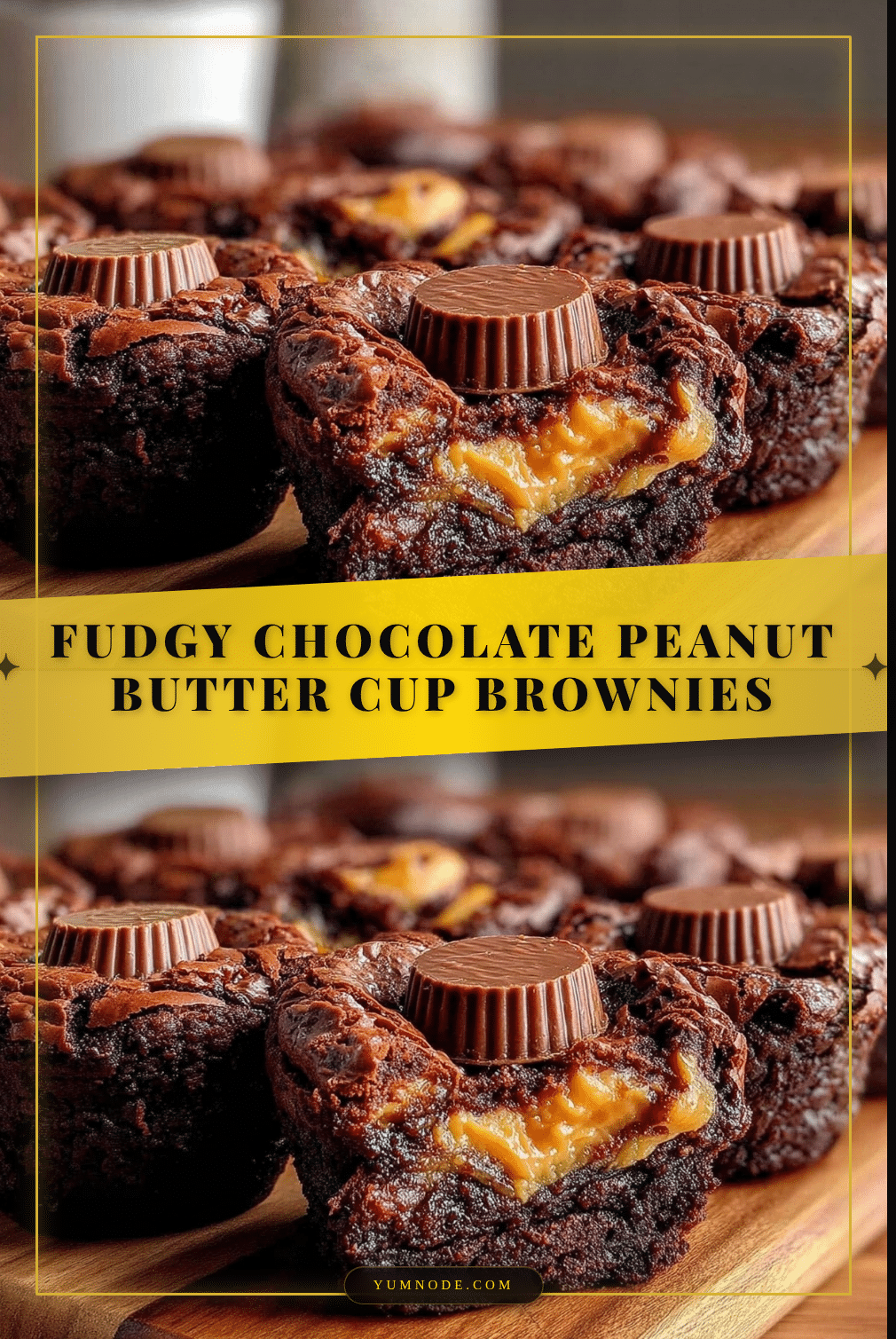 fudgy chocolate peanut butter cup brownies recipe