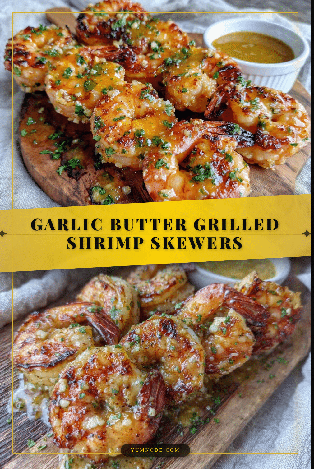 garlic butter grilled shrimp skewers recipe