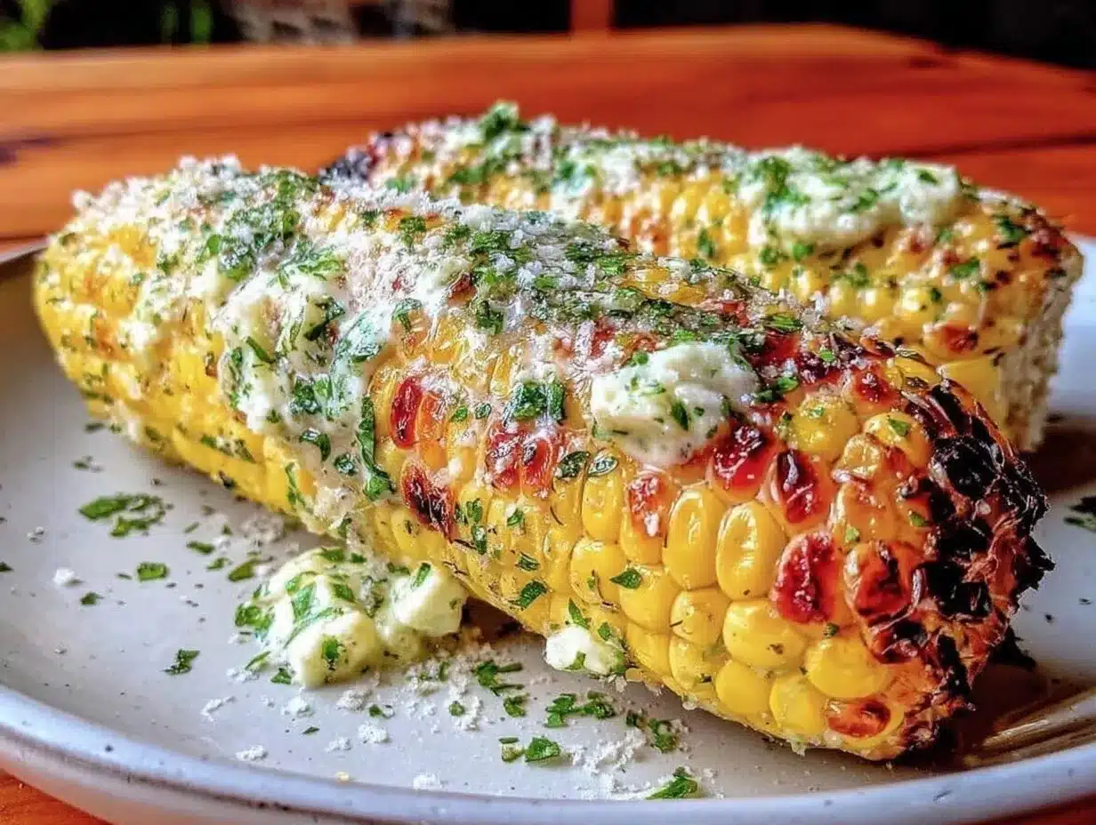 grilled corn on the cob with herb butter preparation steps