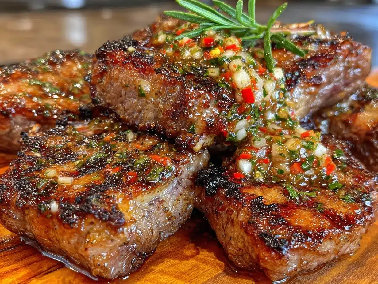grilled lamb chops with fresh mint chimichurri preparation steps