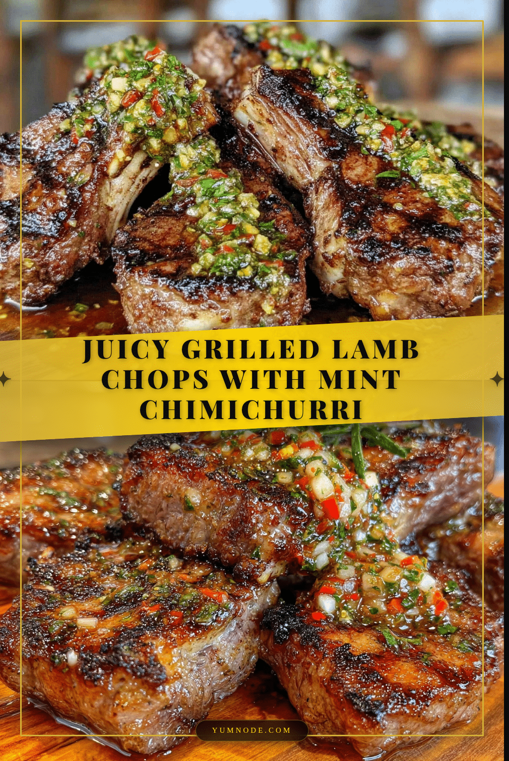 grilled lamb chops with fresh mint chimichurri recipe