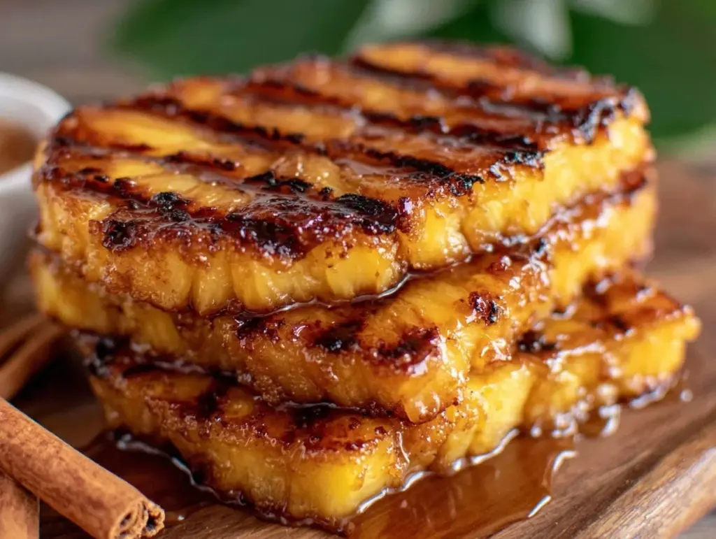 grilled pineapple with brown sugar glaze - featured image