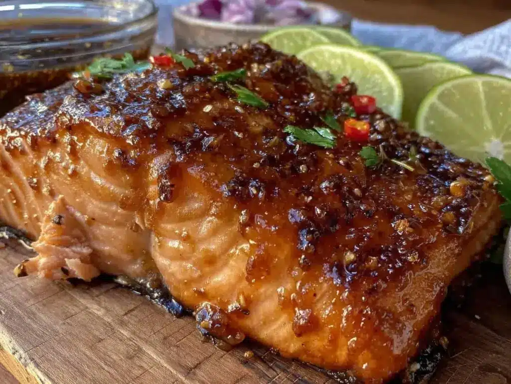 honey lime grilled salmon - featured image
