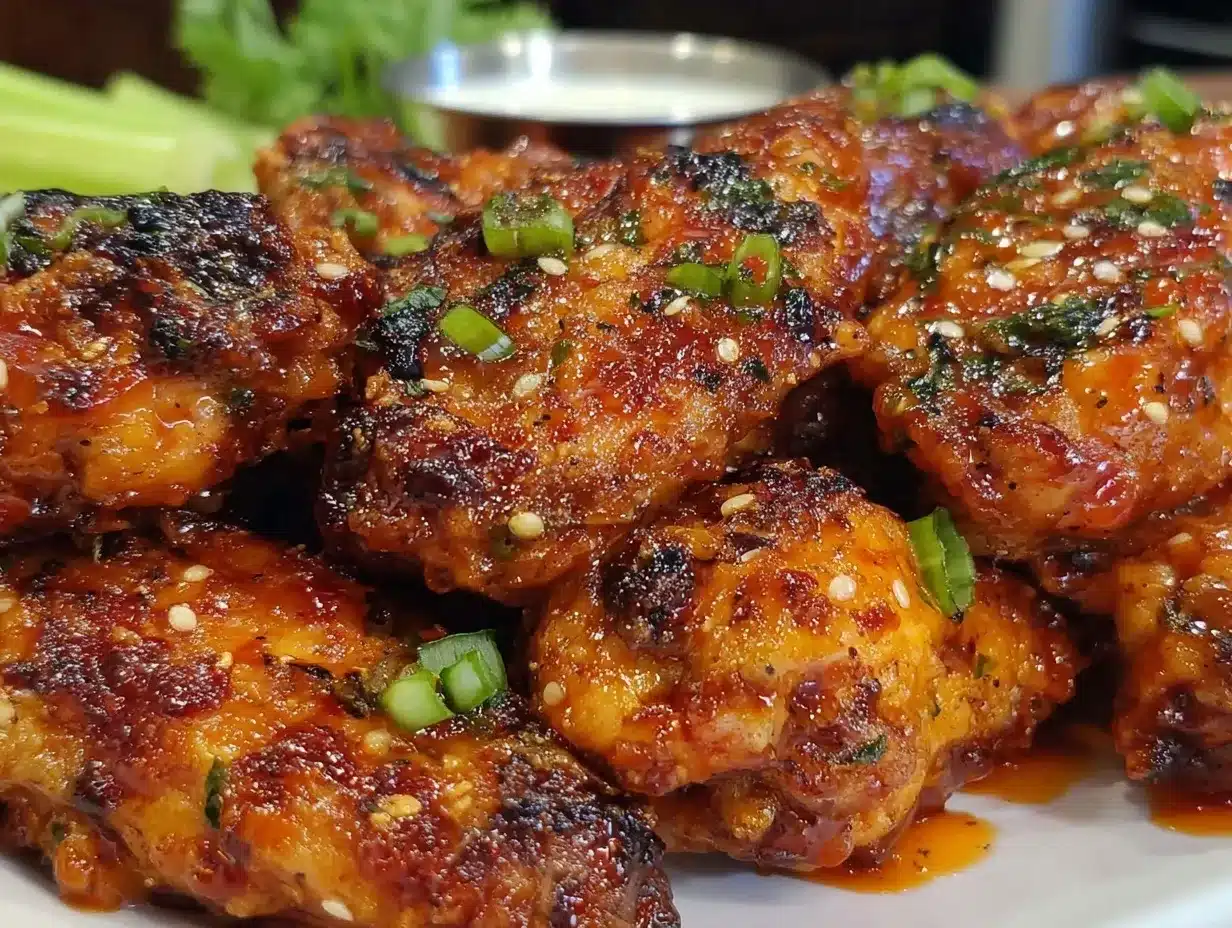 honey sriracha chicken wings preparation steps