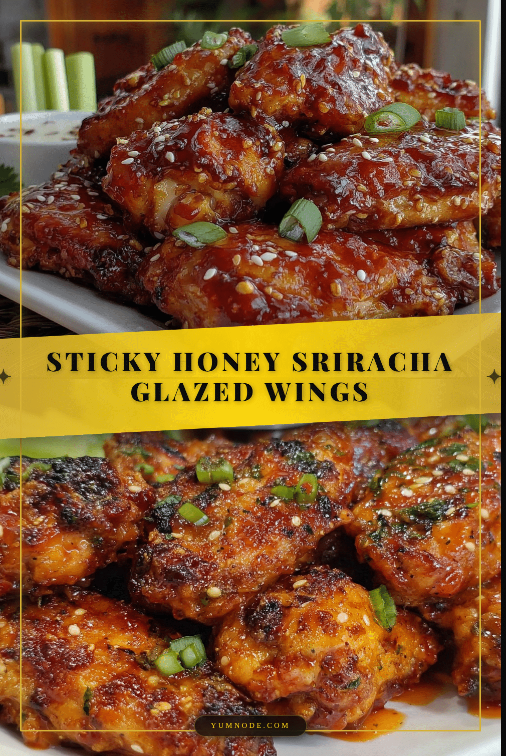 honey sriracha chicken wings recipe