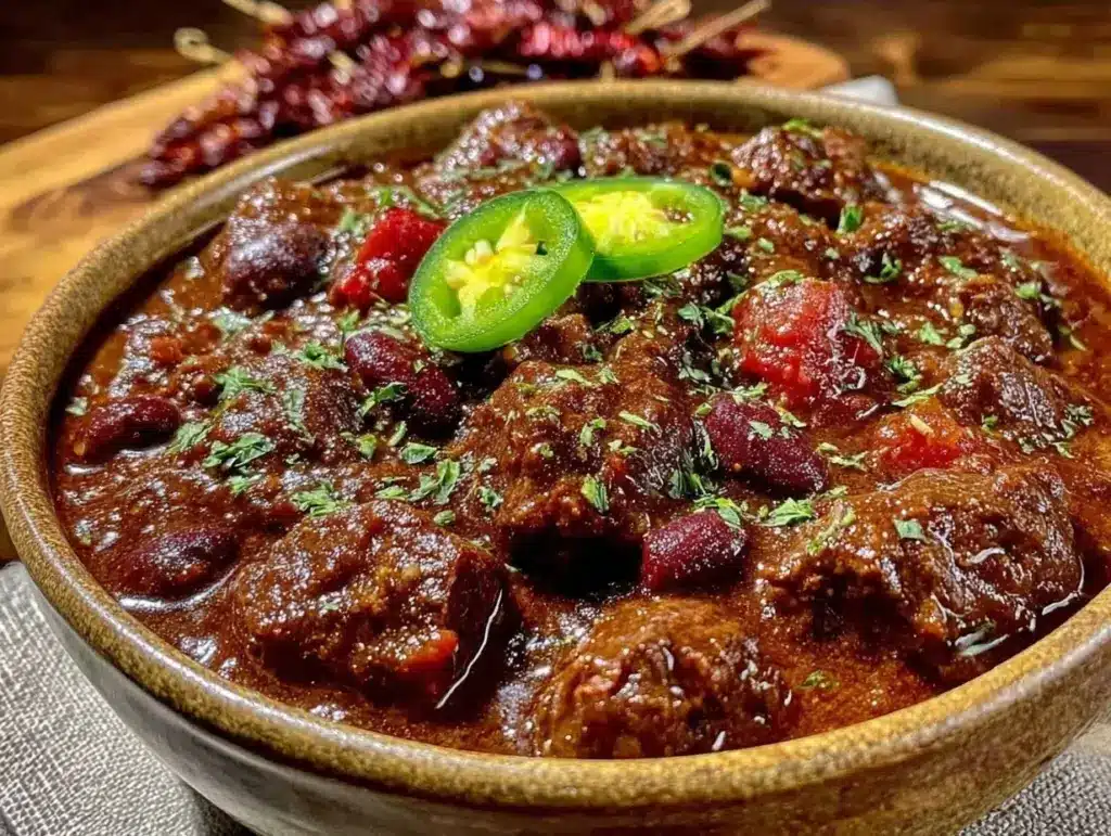 instant pot beef chili with beans - featured image