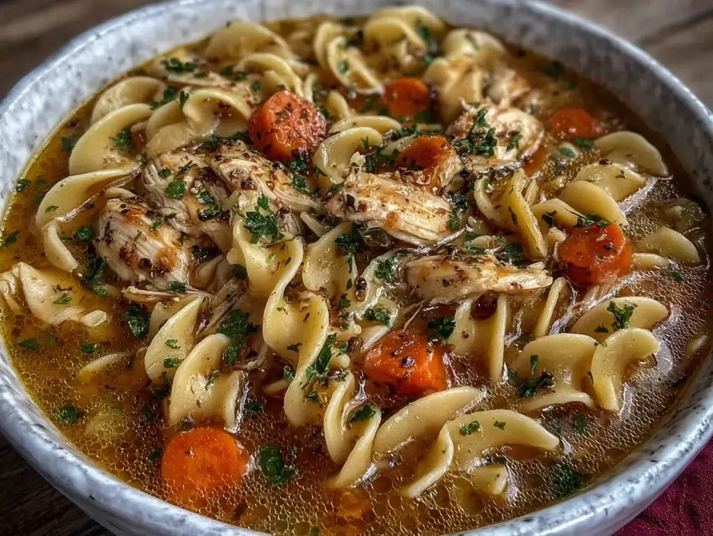instant pot chicken noodle soup - featured image