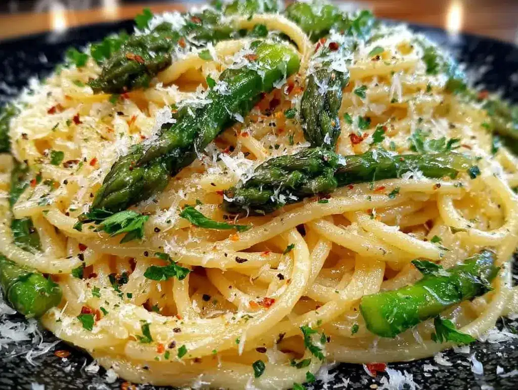 lemon asparagus pasta - featured image