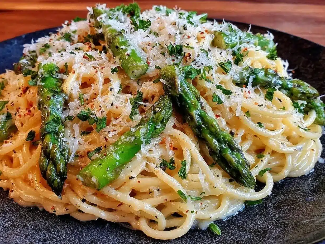lemon asparagus pasta preparation steps