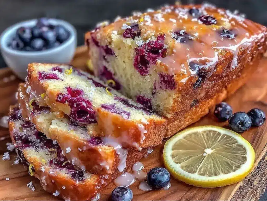 lemon blueberry bread - featured image