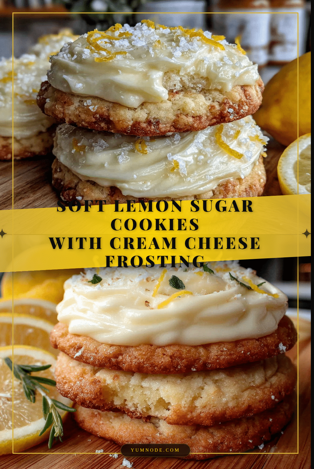 lemon cream cheese frosted sugar cookies recipe