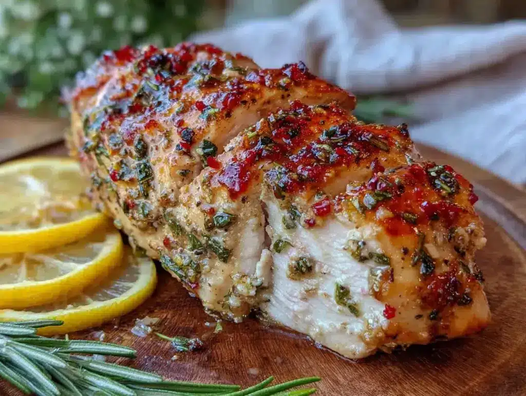 lemon herb grilled chicken breast - featured image
