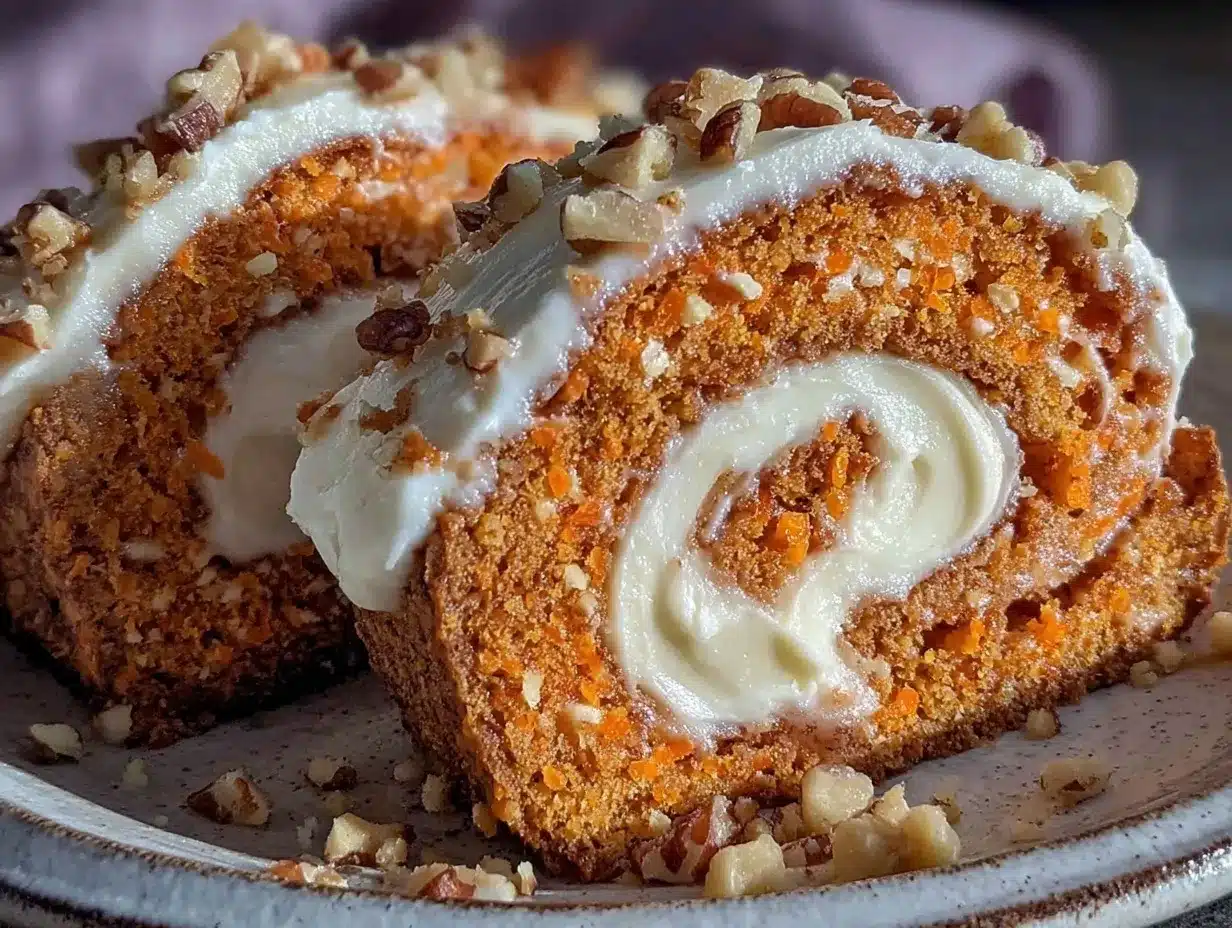 moist carrot cake swiss roll preparation steps