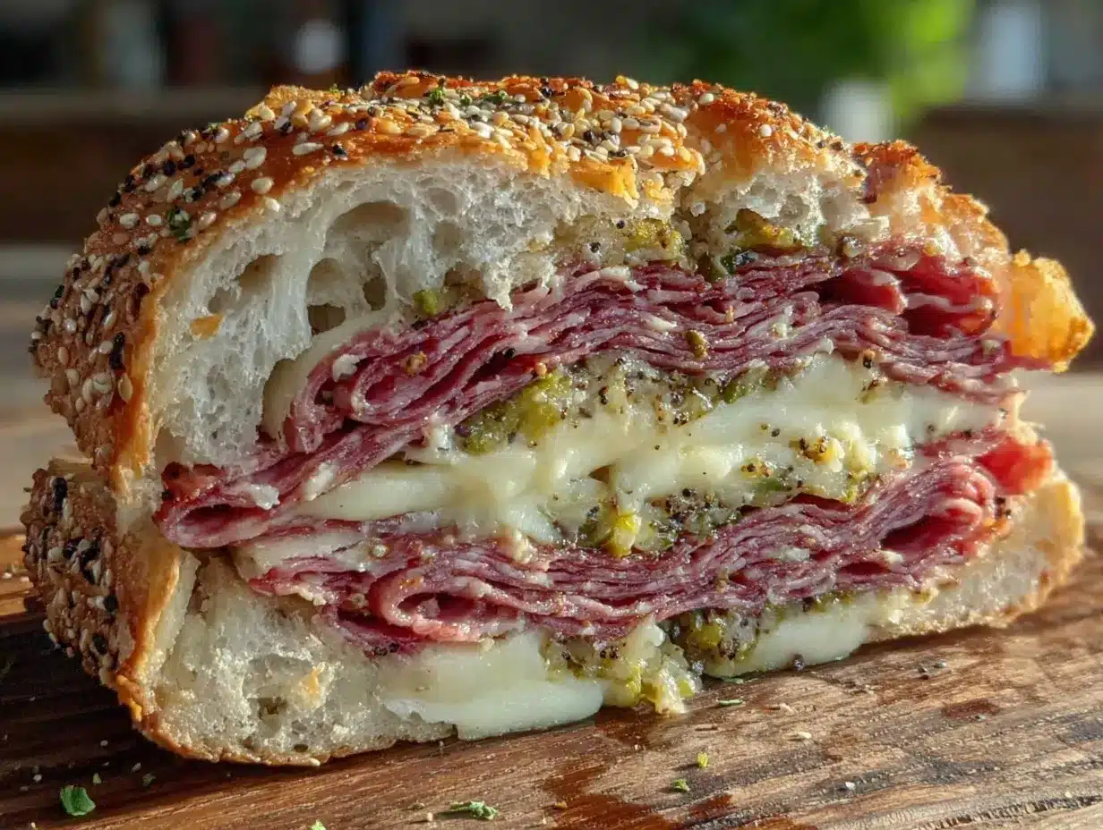 muffuletta sandwich recipe preparation steps