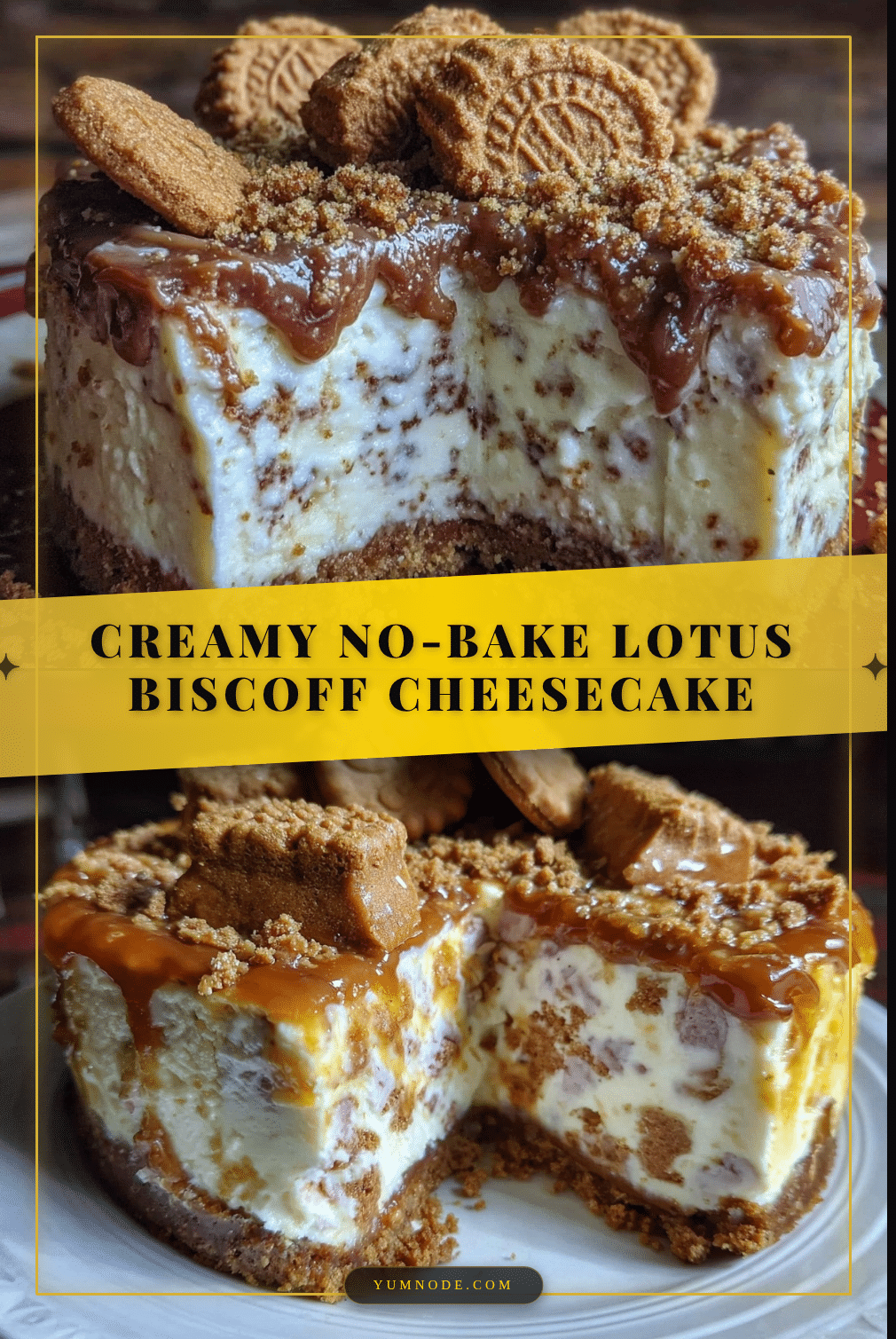 no-bake lotus biscoff cheesecake recipe