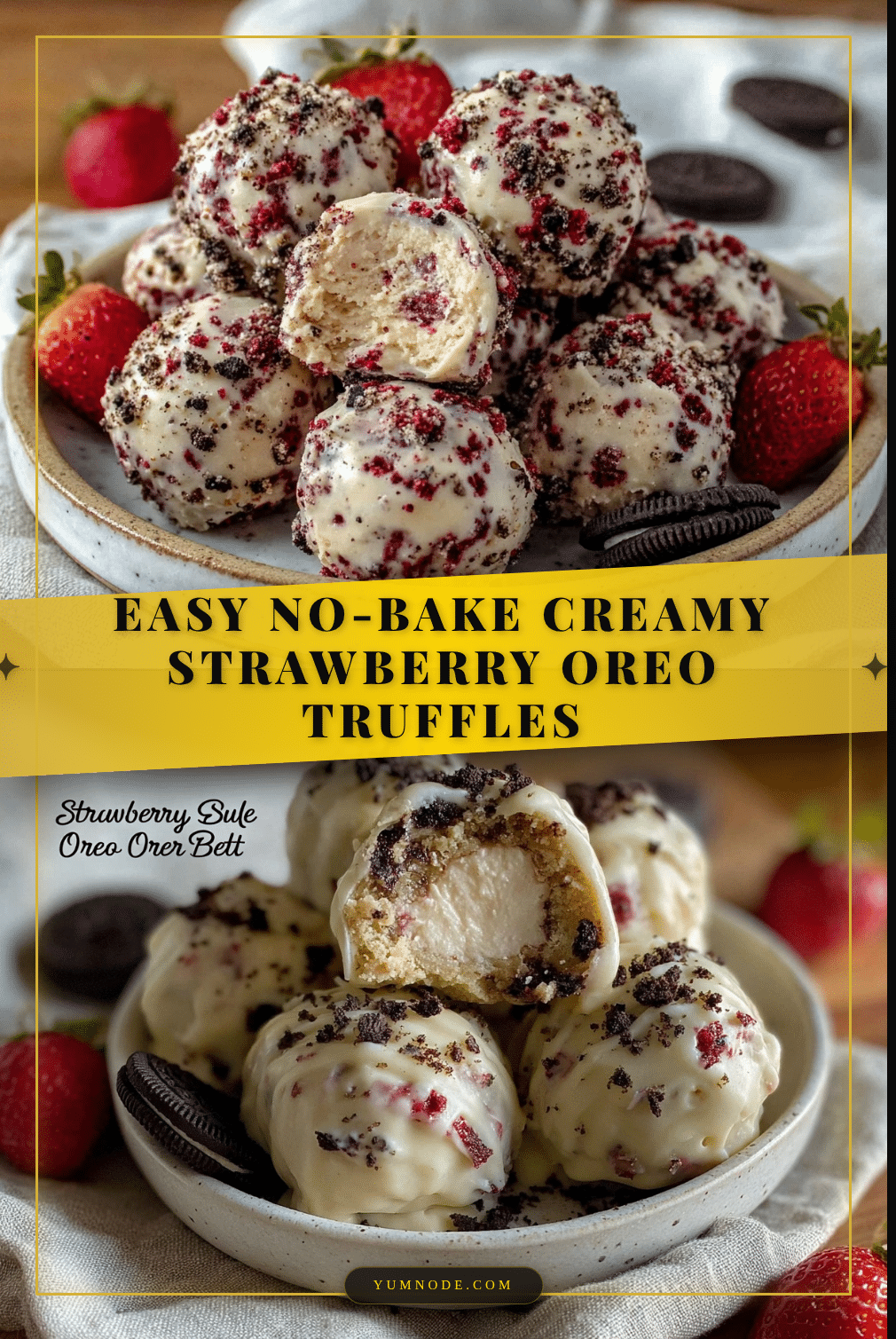 No-Bake Strawberry Oreo Truffles recipe