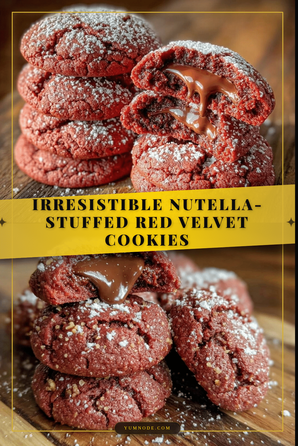Nutella-stuffed red velvet cookies recipe