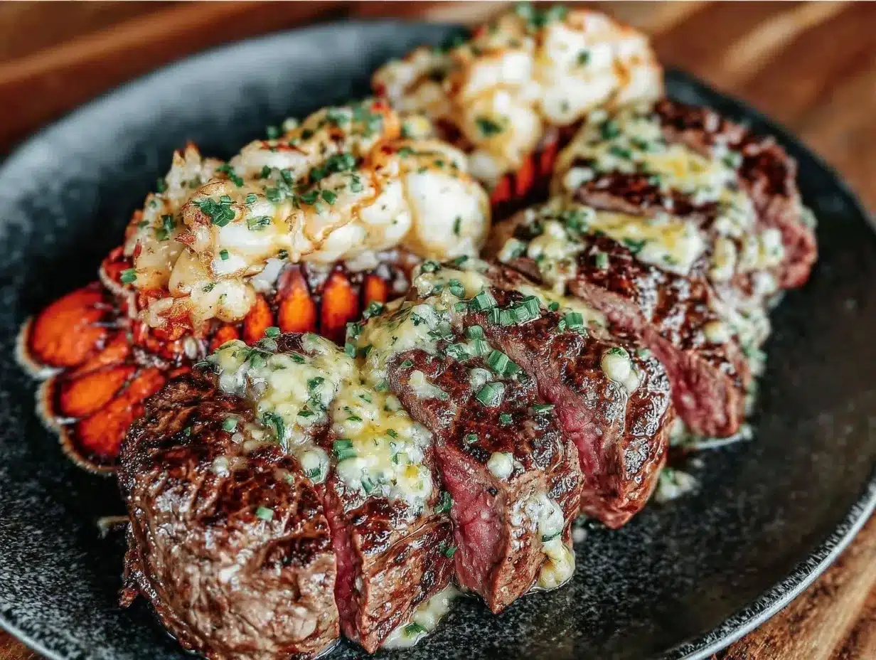 perfect surf and turf with garlic herb butter preparation steps