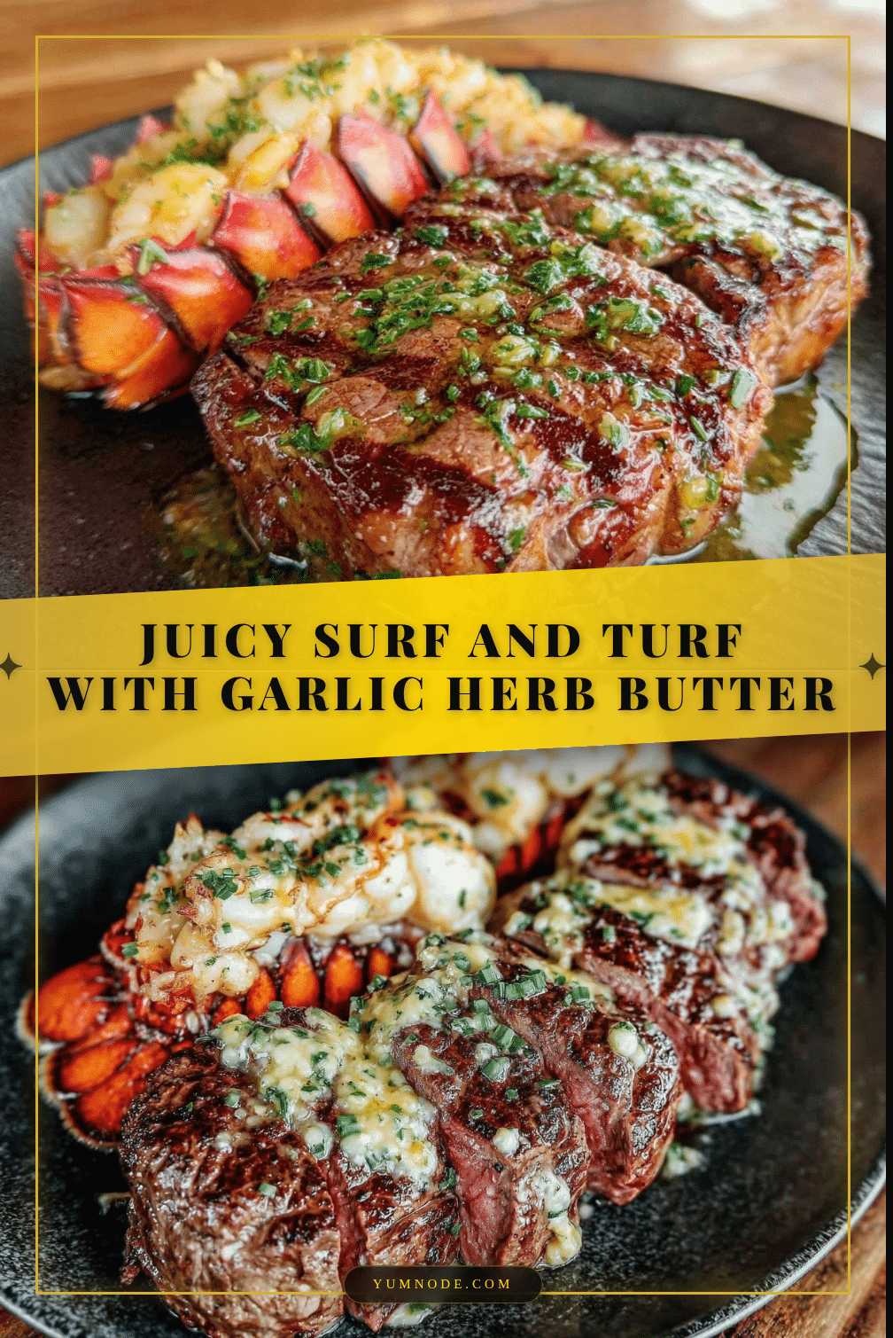 perfect surf and turf with garlic herb butter recipe