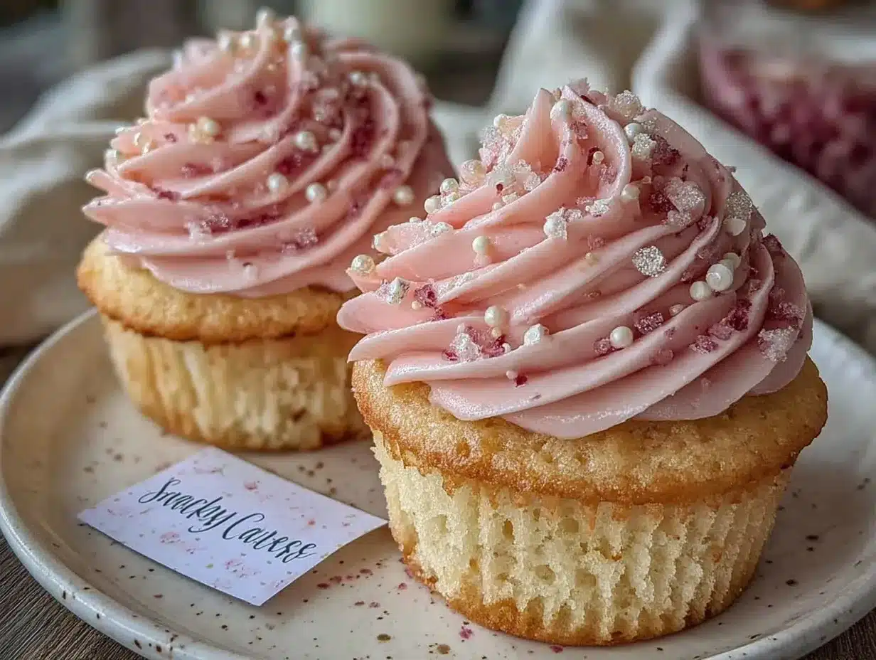 pink champagne cupcakes preparation steps