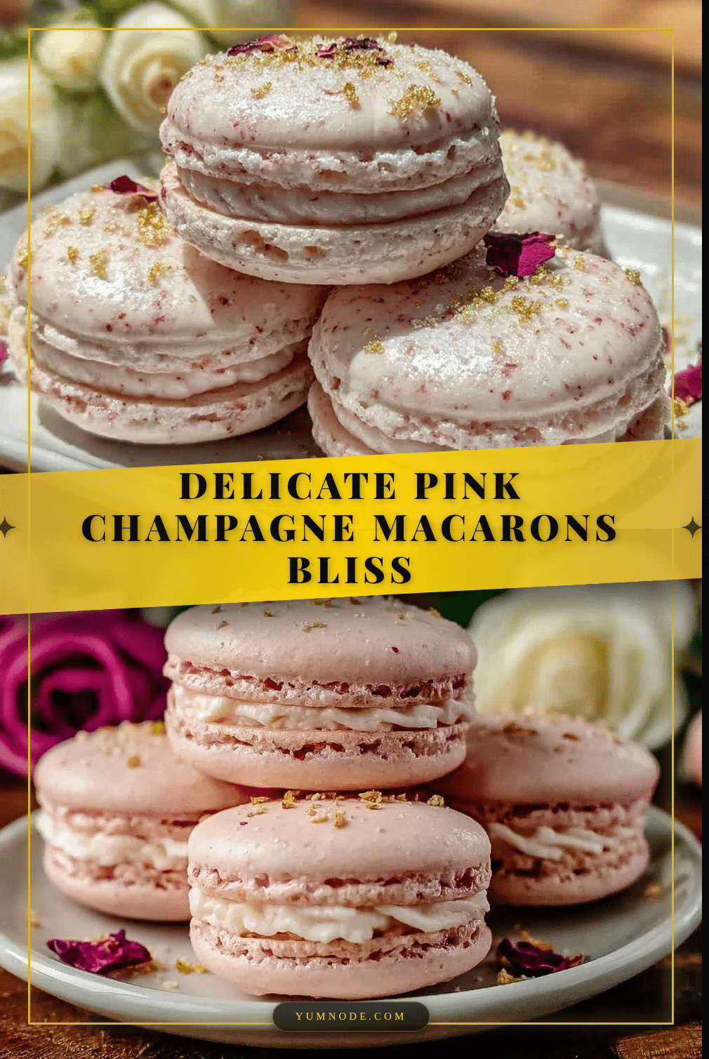 pink champagne macarons recipe