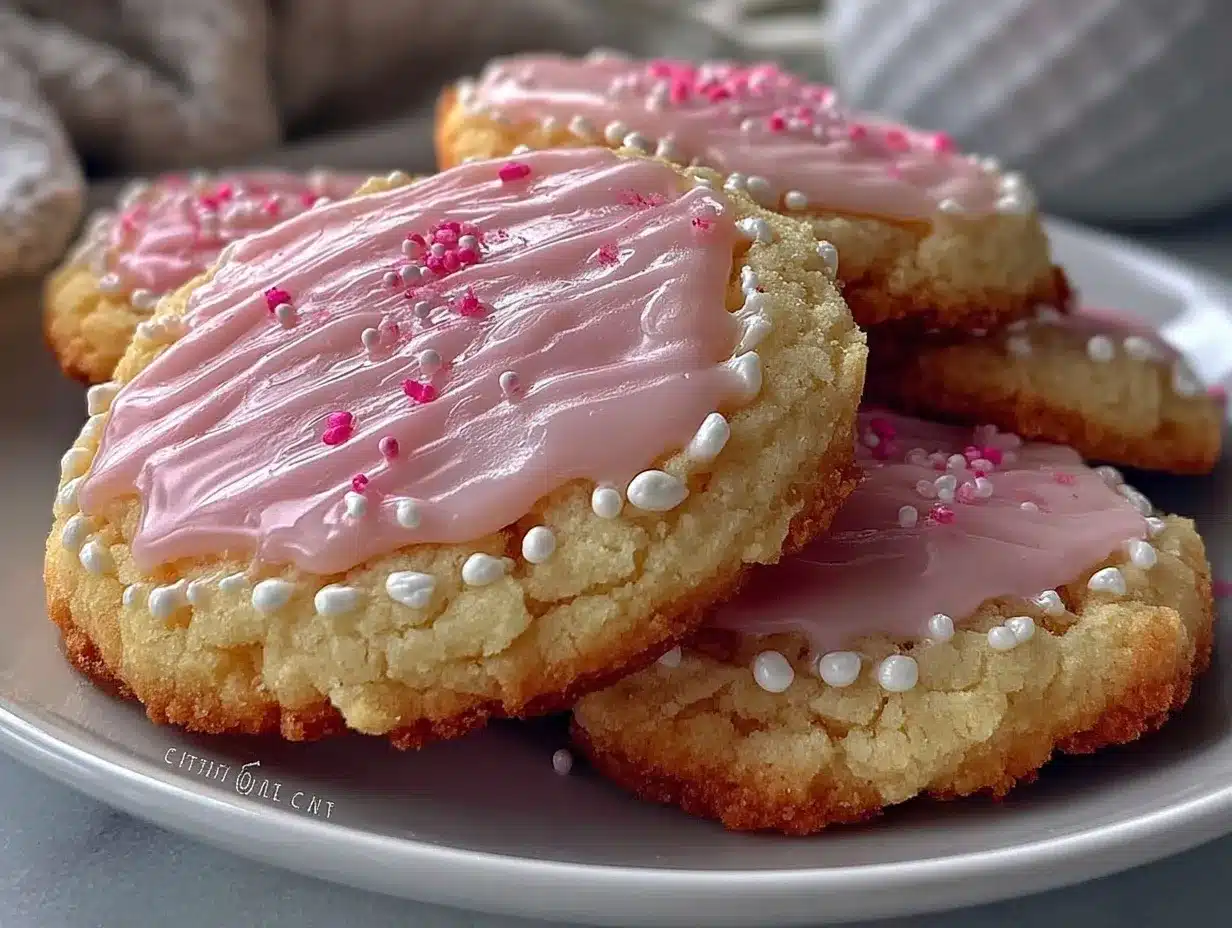 pink velvet sugar cookies preparation steps