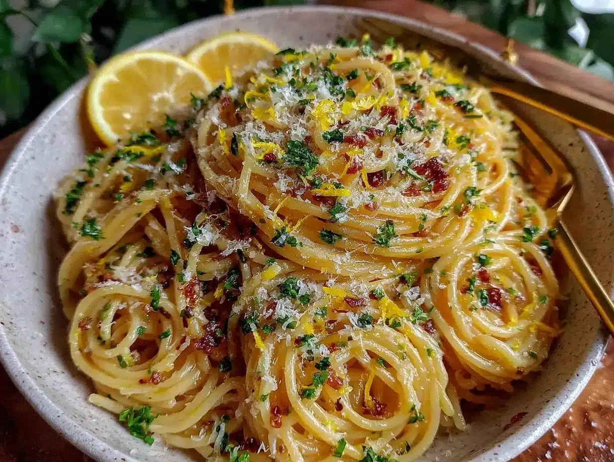 quick lemon garlic butter pasta preparation steps