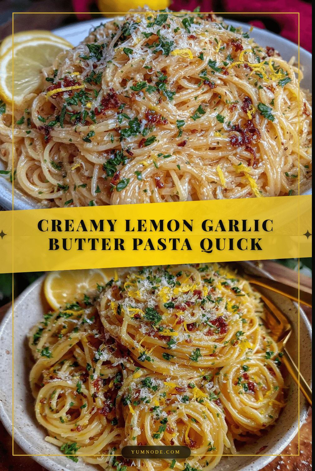 quick lemon garlic butter pasta recipe