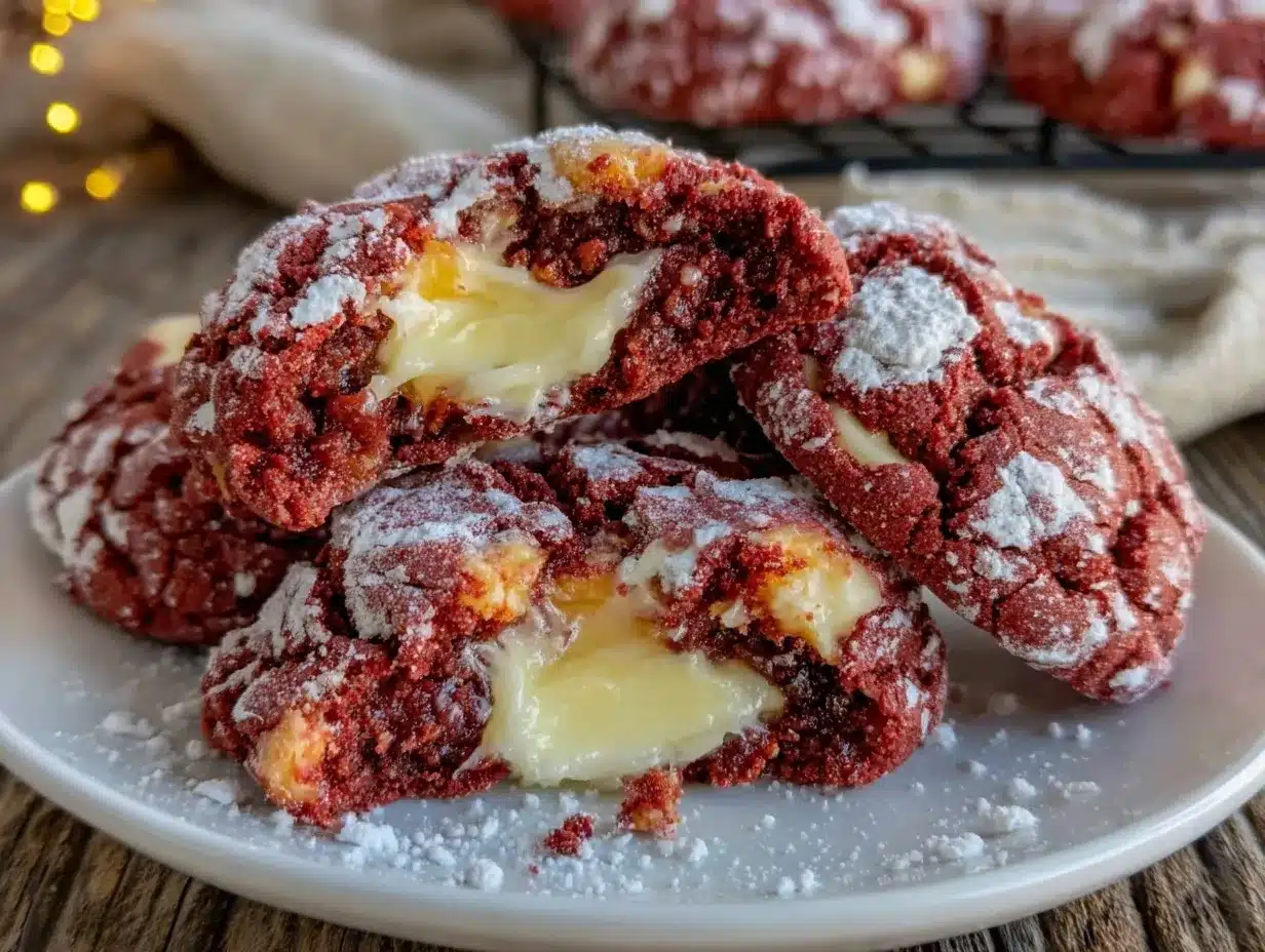 red velvet crinkle cookies preparation steps