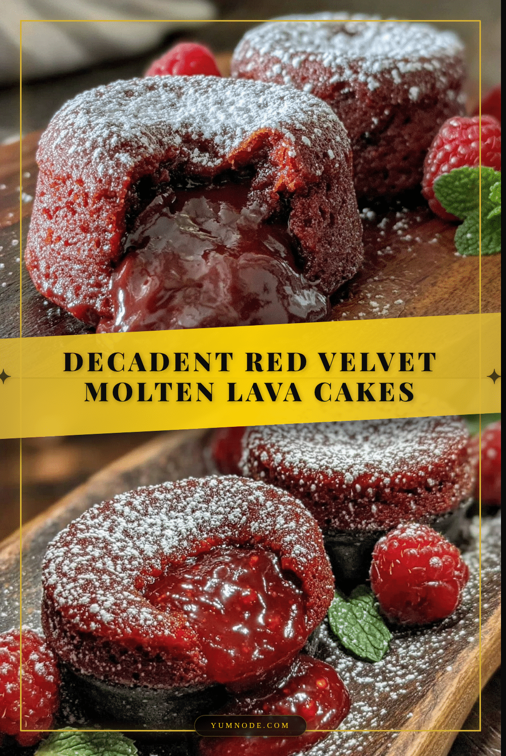 red velvet molten lava cakes recipe