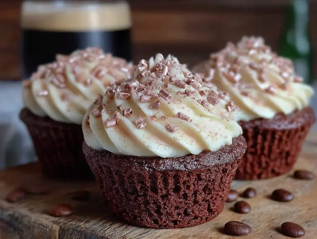 Rich Fudgy Guinness Chocolate Cupcakes - featured image