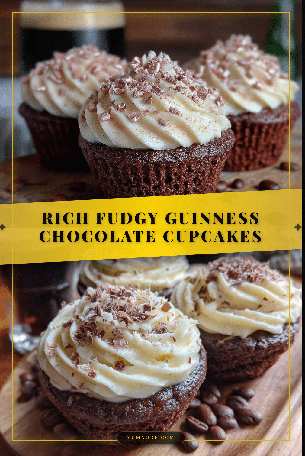 Rich Fudgy Guinness Chocolate Cupcakes recipe