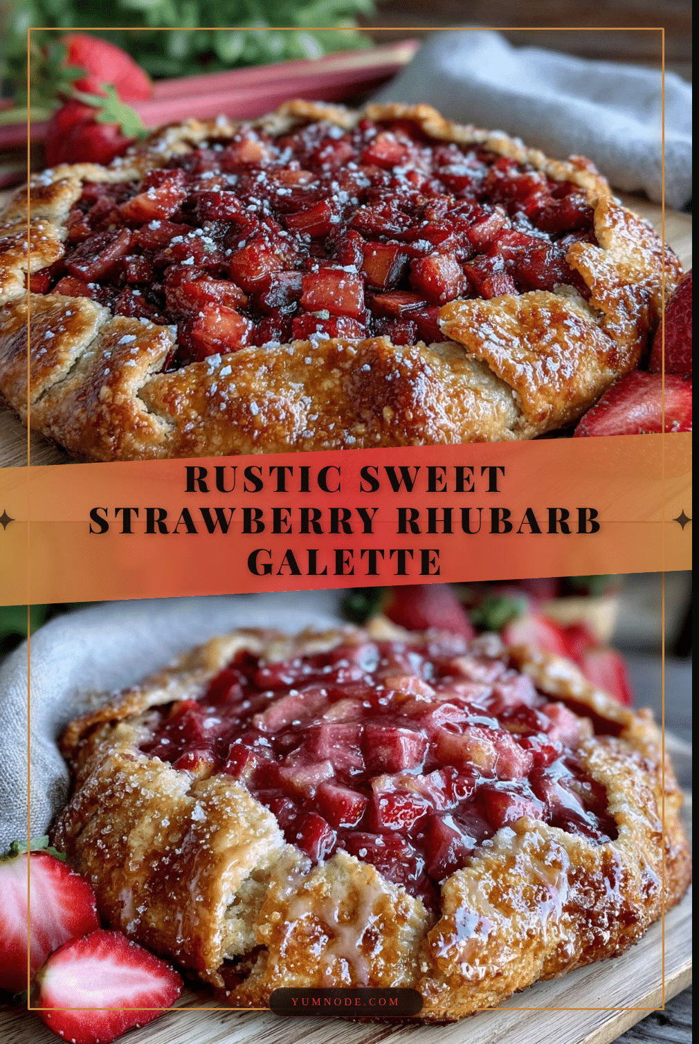 rustic strawberry rhubarb galette recipe