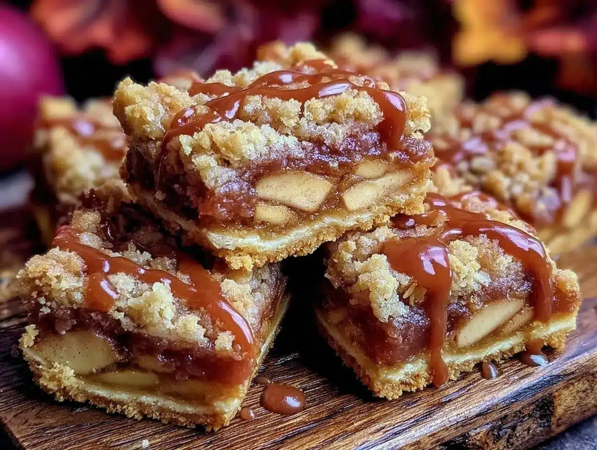 salted caramel apple pie bars preparation steps