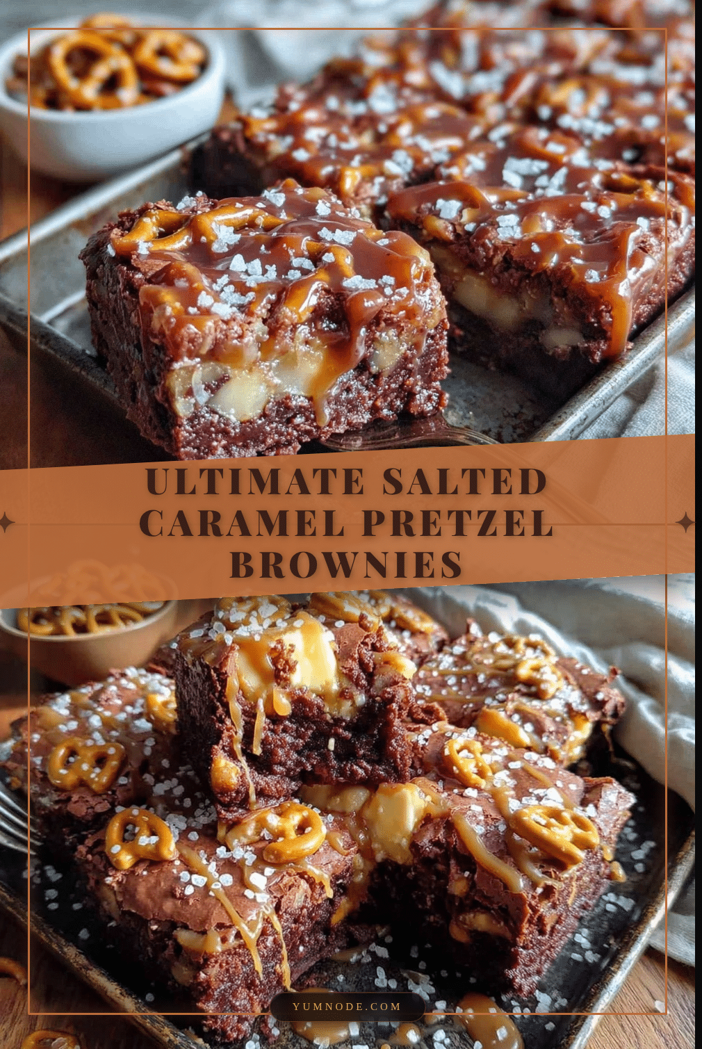 salted caramel pretzel brownies recipe