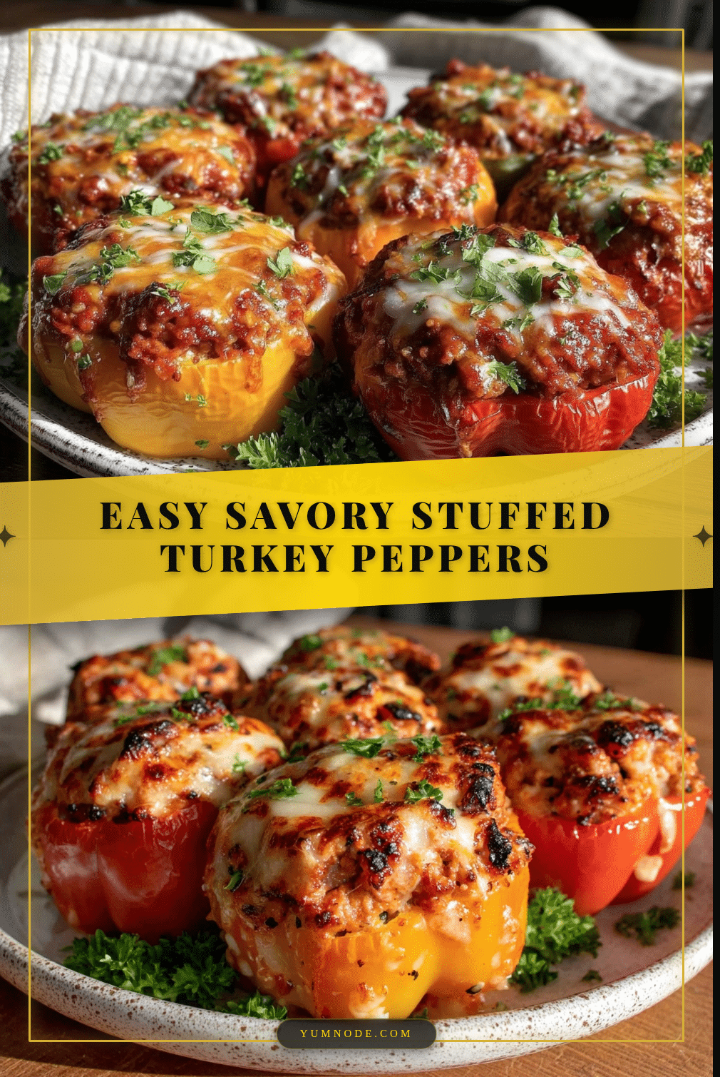 savory stuffed bell peppers with ground turkey recipe