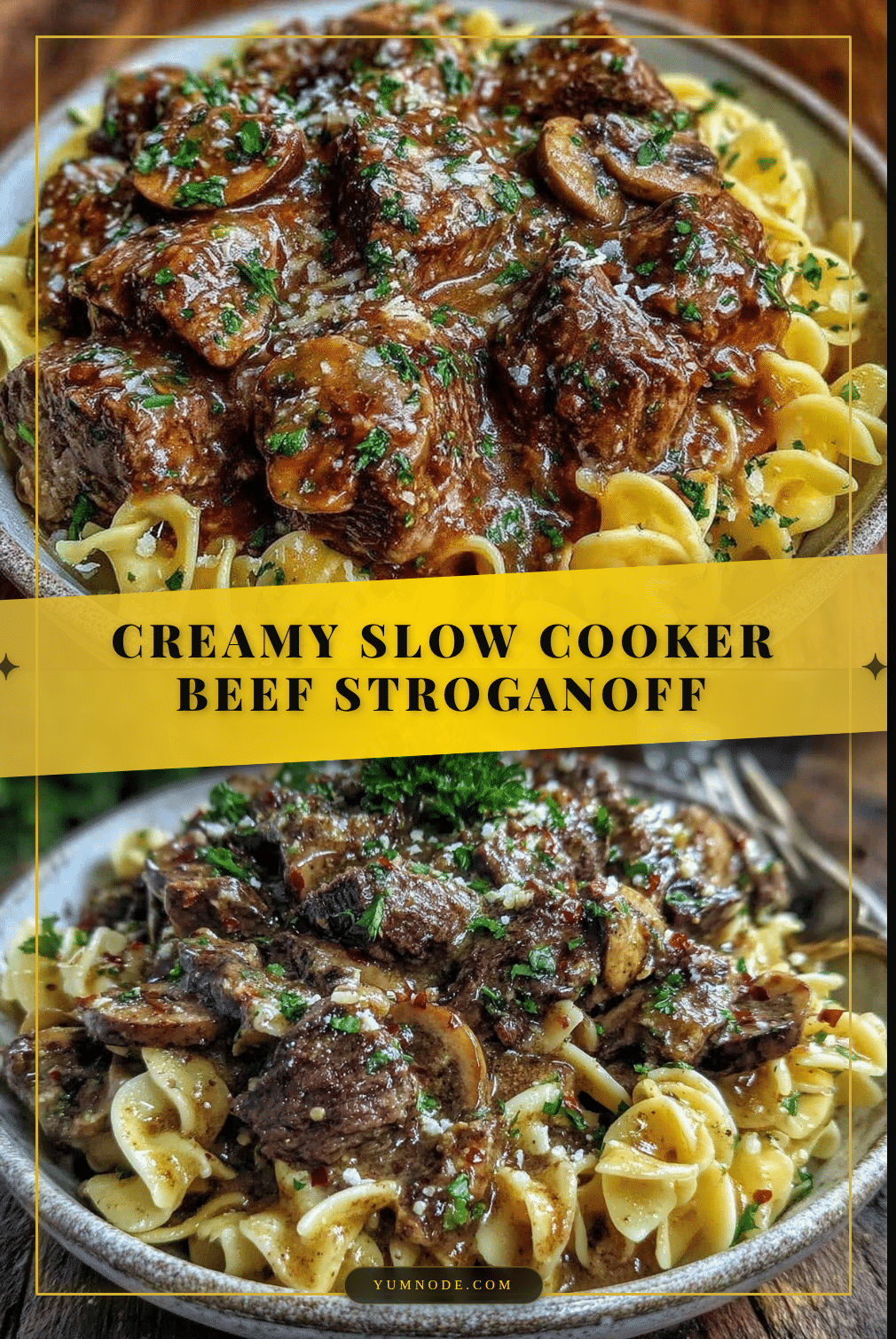 slow cooker beef stroganoff recipe