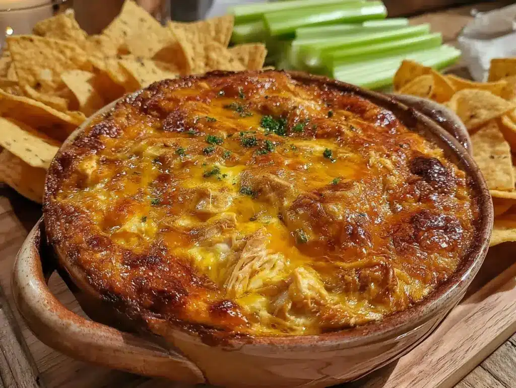 slow cooker buffalo chicken dip - featured image