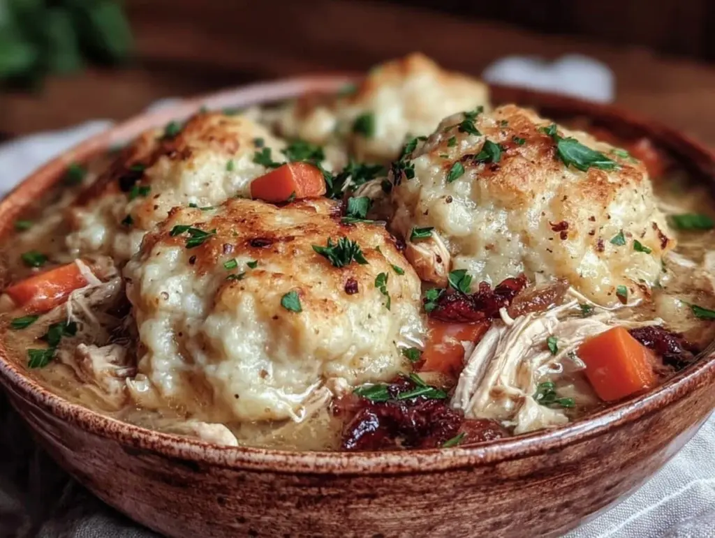 slow cooker chicken and dumplings recipe - featured image