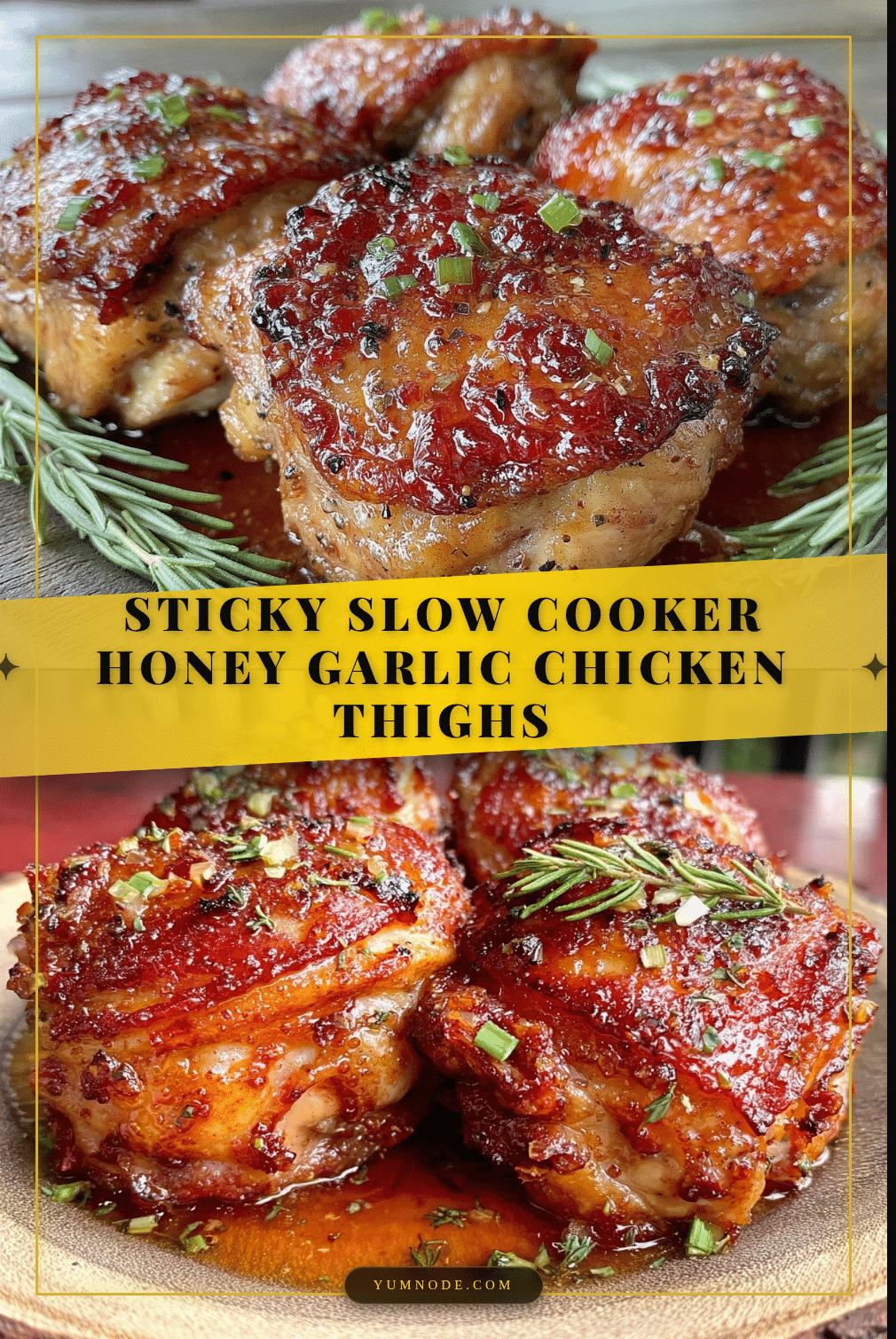 slow cooker honey garlic chicken thighs recipe